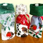 Christmas bottle bags - Reading Embroiderers
